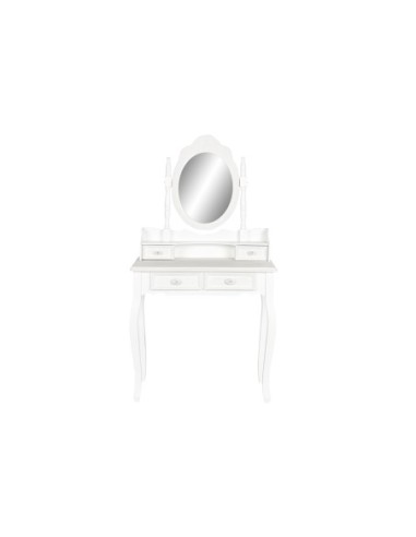 Tocador Mdf Espejo 75x42x140 Blanco