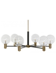 Lampara Techo Metal Cristal...