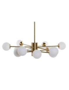 Lampara Techo Metal Cristal...