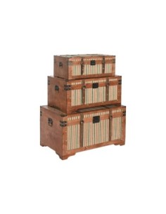 Baul Set 3 Lienzo Madera...