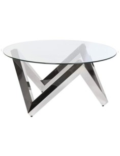 Mesa Centro Acero Cristal...