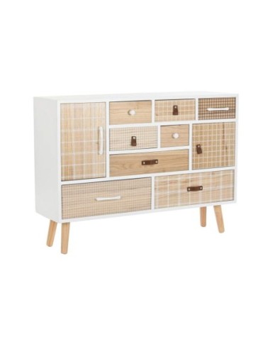 Buffet Paulownia 95x26x67,5 10 Cajones Blanco