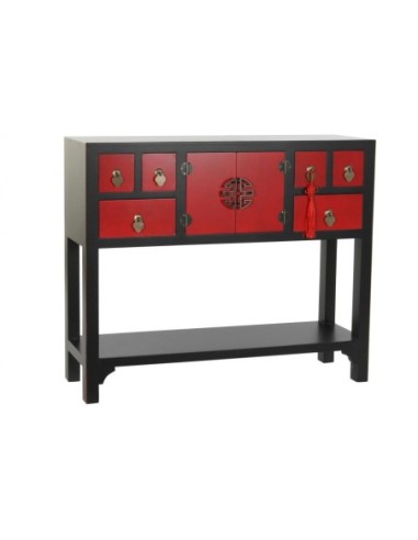 Consola Abeto Mdf 95x25x78,5 Rojo