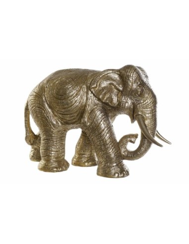 Figura Resina 83x32x56 Elefante Dorado