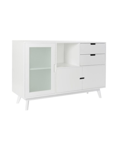 Buffet Paulownia Mdf 120x35x80 4 Caj Blanco