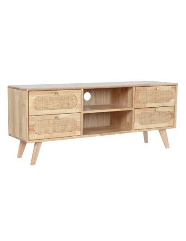 Mueble Tv Rubberwood Ratan 120x30x48 Natural