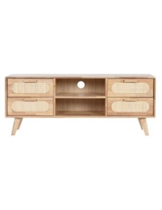 Mueble Tv Rubberwood Ratan...