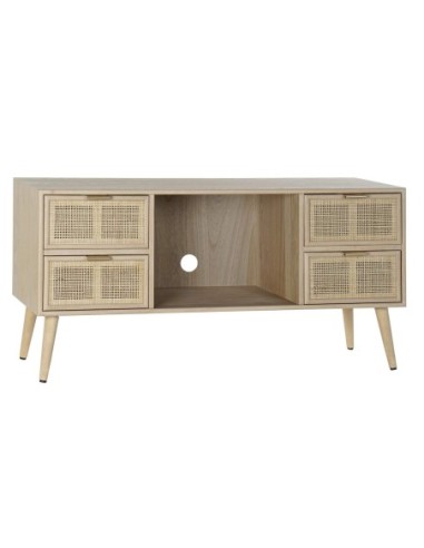 Mueble Tv Paulownia Mdf 120x42x60 Rejilla Natural