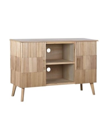 Mueble Tv Paulownia Mdf 120x40x80 Marron Claro