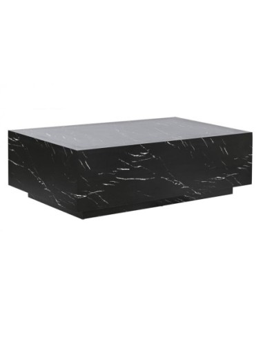 Mesa Centro Mdf 120x60x35 32,10 Simil Marmol Negro