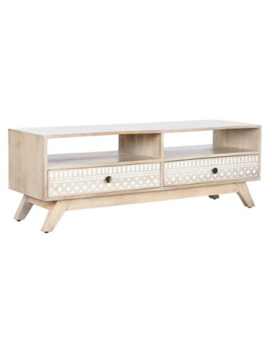 Mueble Tv Mango 130x40x45 Cenefa Blanco