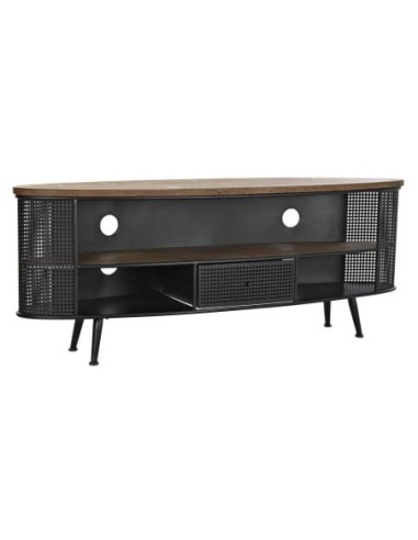 Mueble Tv Abeto Metal 150x39x58 Negro