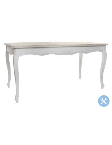 Mesa Comedor Madera 160x80x79 18,00 Natural Blanco