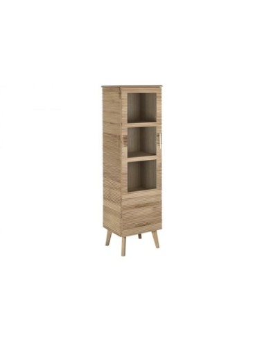 Vitrina Paulownia Mdf 46x38x160 25,00 Marron Claro