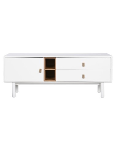 Mueble Tv Mdf Pu 140x40x55 Blanco