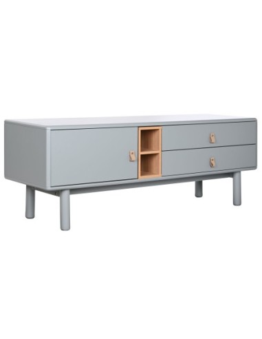 Mueble Tv Mdf Pu 140x40x55 Gris