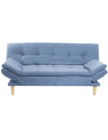 Sofa Cama Poliester Madera 180x85x83 Azul Celeste