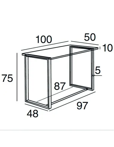 Mesa Oswald Medidas 100x50x75 Mesa Oswald Medidas 100x50x75