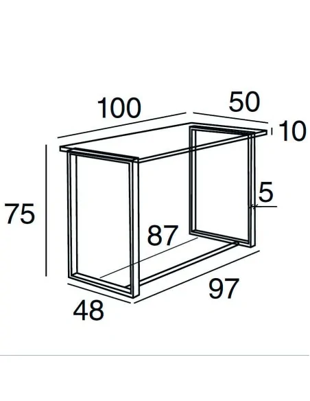 Mesa Oswald Medidas 100x50x75 Mesa Oswald Medidas 100x50x75