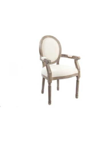 Silla Abeto Lino 56x46x96 Beige (Pack De 2 Uds)