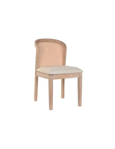 Silla Abeto Poliester 46x55x83 Beige (Pack De 2 Uds)