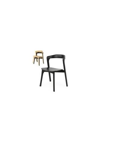 Silla Olmo 48x43x76 Negro (Pack De 2 Uds)