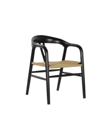 Silla Olmo Fibra 57x53x78 Negro (Pack De 2 Uds)