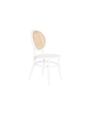 Silla Olmo Ratan 43x43x89 Rejilla Blanco (Pack De 2 Uds)