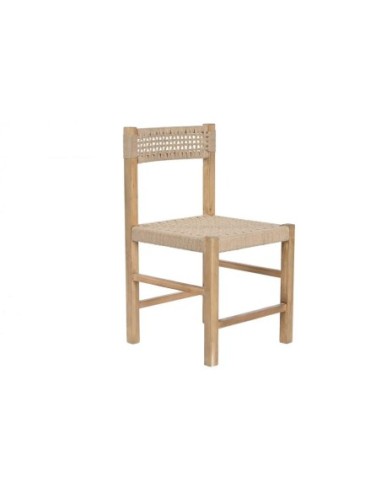 Silla Pino Yute 45x45x82 Natural (Pack De 2 Uds)