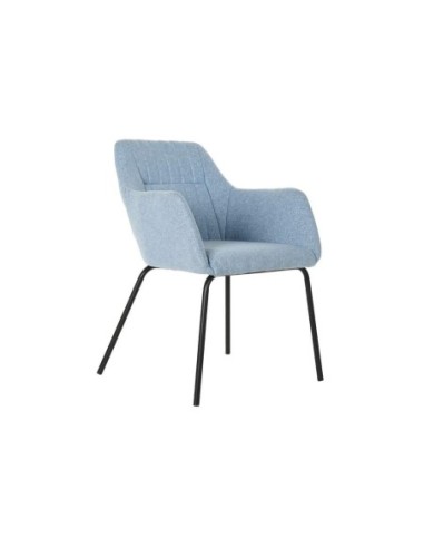 Silla Poliester Metal 58x59x76 Azul Celeste (Pack De 2 Uds)