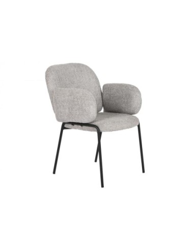 Silla Poliester Metal 60x62x84 Boucle Gris (Pack De 2 Uds)