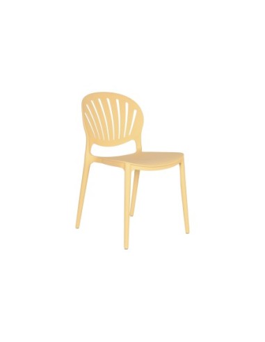 Silla Pp 44,5x55,5x81 Tratamiento Uv Amarillo (Pack De 4 Uds)