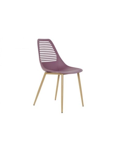 Silla Pp Metal 445x55x84 Mate Magenta  (Pack De 4 Uds)