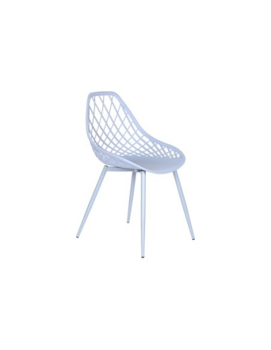 Silla Pp Metal 48,5x55x83,5 Azul Celeste (Pack De 4 Uds)