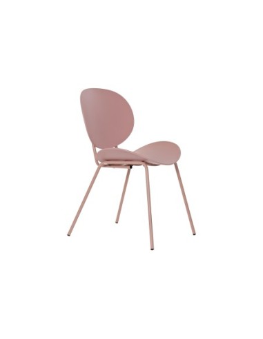 Silla Pp Metal 50x55x79,5 Mate Rosa (Pack De 4 Uds)