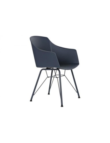 Silla Pp Metal 56x53x81 Mate Azul Marino (Pack De 2 Uds)