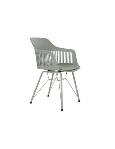 Silla Pp Metal 56x53x81 Mate Verde Menta (Pack De 2 Uds)