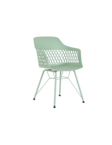 Silla Pp Metal 57x57x80,5 Verde (Pack De 2 Uds)