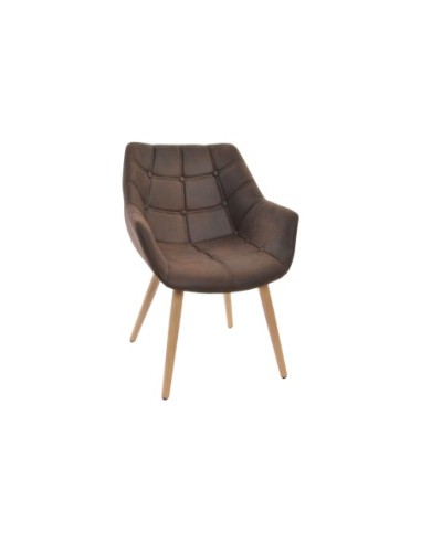 Silla Pu Haya 60x62x81 Marron Oscuro (Pack De 2 Uds)