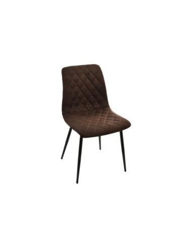 Silla Pu Metal 44x53x83 Marron Oscuro  (Pack De 2 Uds)