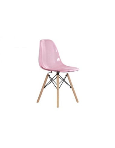 Silla Pvc Abedul 44x46x81 Rosa (Pack De 4 Uds)