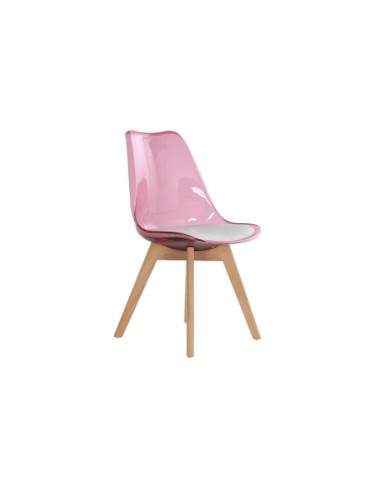 Silla Pvc Abedul 54x47x81 Rosa (Pack De 4 Uds)