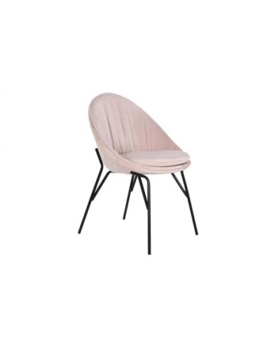 Silla Velvet Metal 60x60x85 Rosa (Pack De 2 Uds)