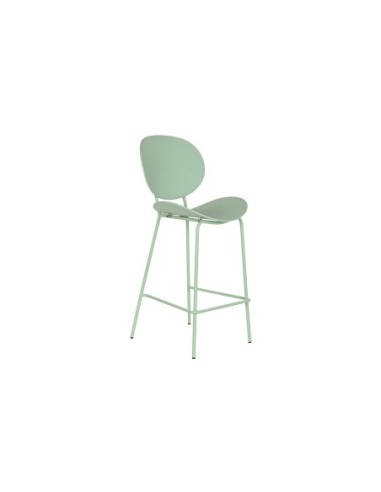 Taburete Pp Metal 50x51x104 Verde (Pack De 2 Uds)