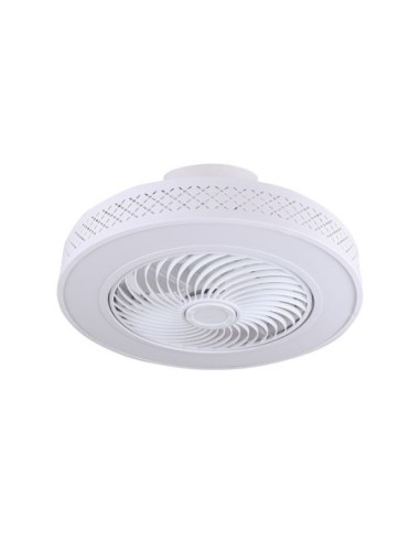 Ventilador DC KABUL blanco, 5 aspas, 72W LED 3000-6000K, Al.19xD.50cm