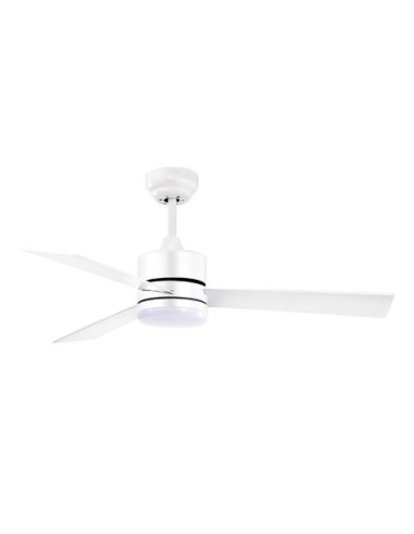 Ventilador DC KILIM blanco, 3 aspas reversibles, 18W LED 3000|4000|6500K, Al.40xD.107cm