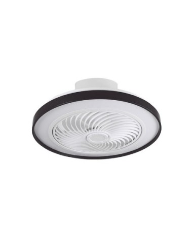 Ventilador DC CATHAY negro, 5 aspas, 72W LED 3000-6000K, Al.19xD.50cm