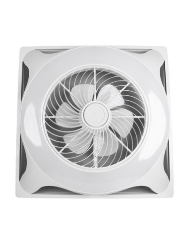 Ventilador empotrable AC PANEL blanco, 6 aspas, 66W LED 3000-6000K, 59,8x59,8cm