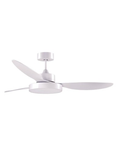 Ventilador DC TULUM blanco, 3 aspas, 25W LED 3000|4000|6000K, Al.39xD.120cm