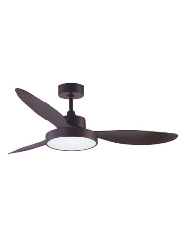 Ventilador DC TULUM marrón, 3 aspas, 25W LED 3000|4000|6000K, Al.39xD.120cm